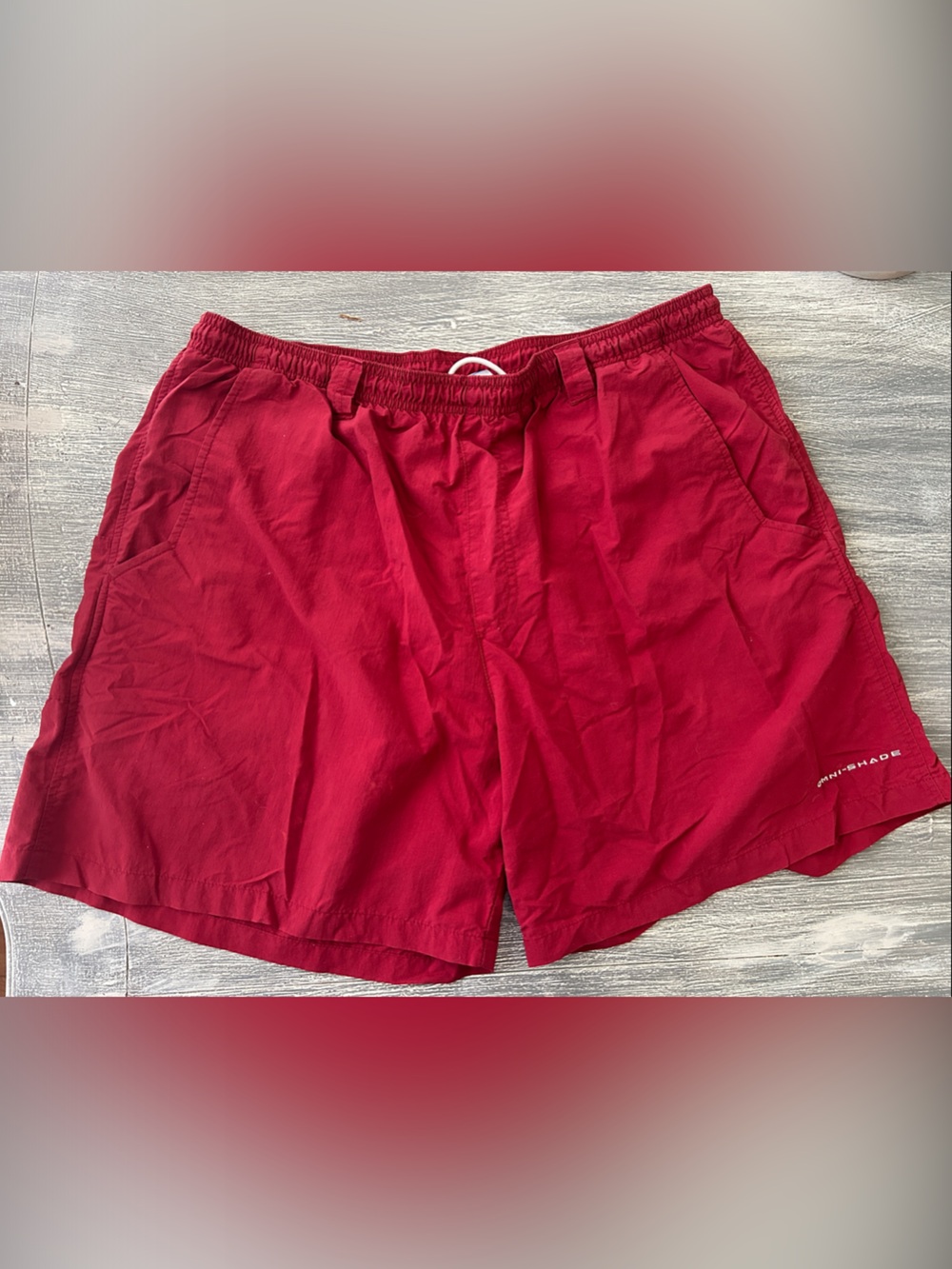Columbia Red PFG Performance Swim Suit Shorts
